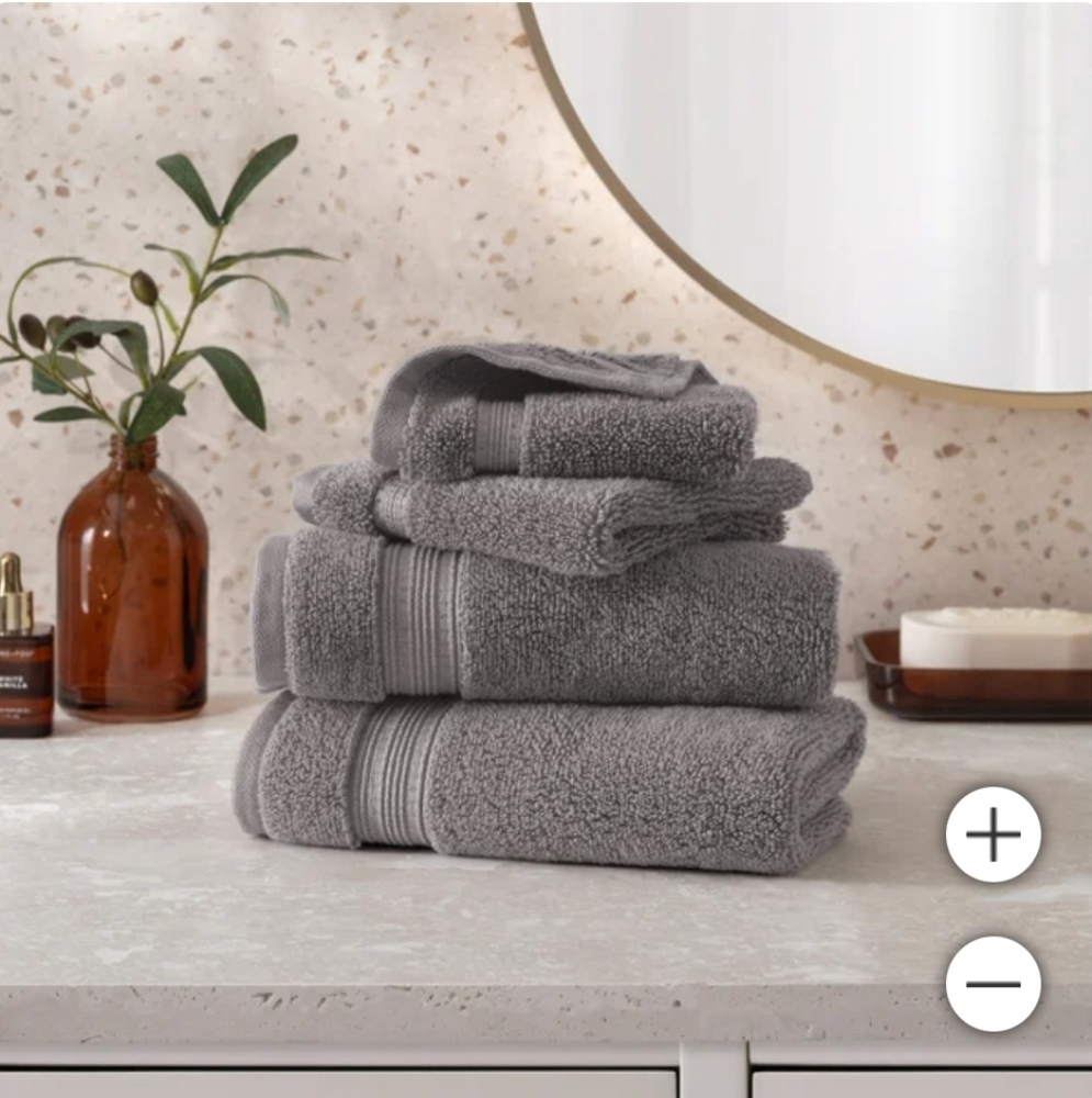 (5)Charisma Soft 100% Hygro Cotton 4-piece Hand and Washcloth Towel Set